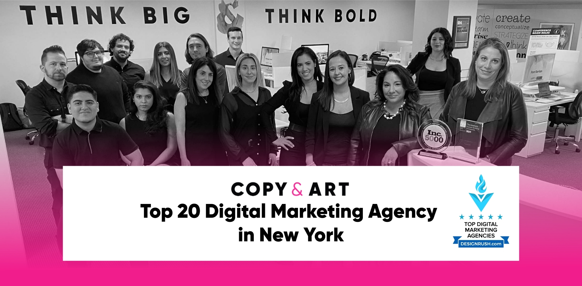Copy & Art is a Top 20 New York Digital Marketing Agency for 2022