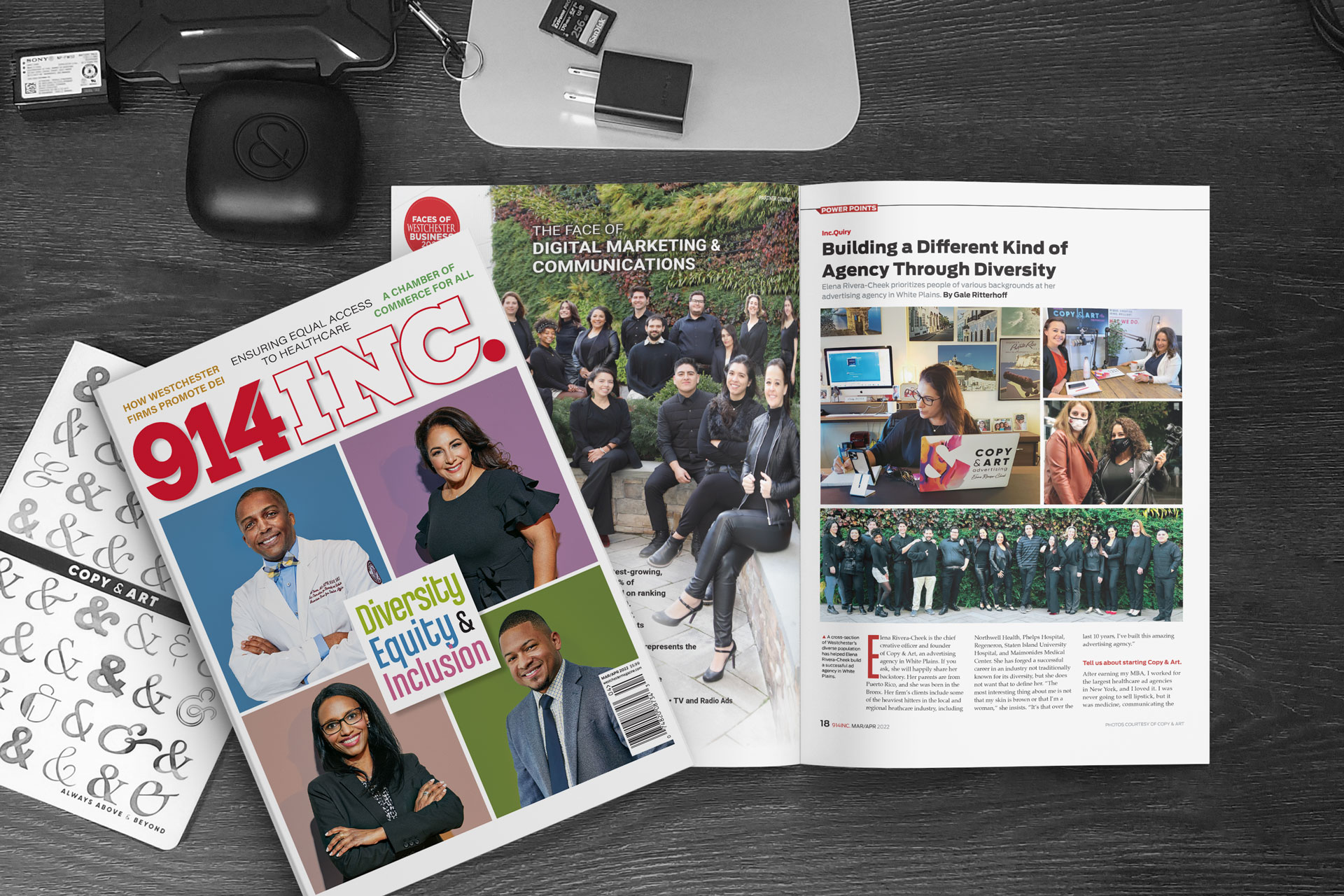 914INC. Features Copy & Art Founder on Cover and Within 2022 Diversity & Inclusion Issue