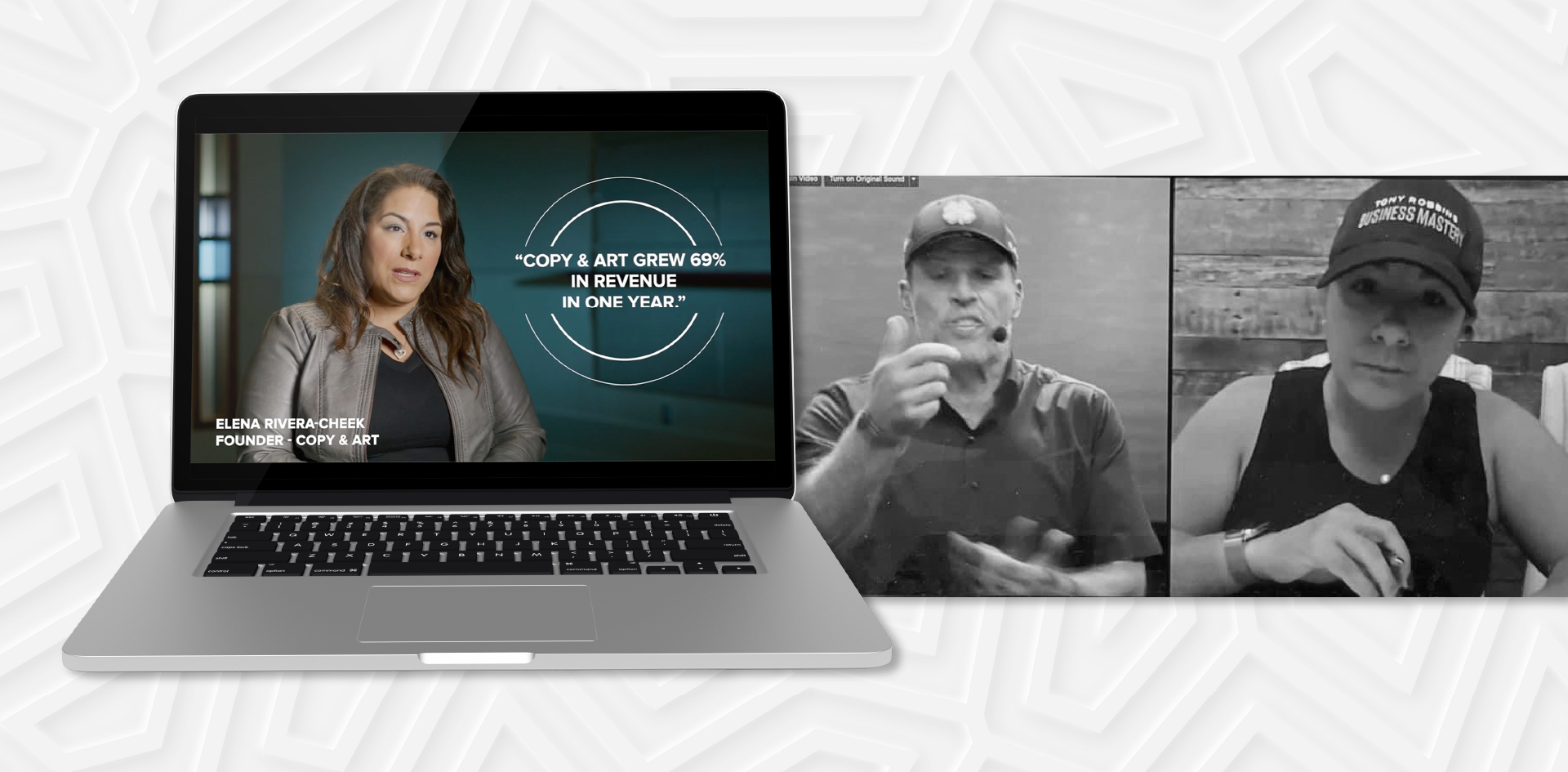 Elena Rivera-Cheek, Founder of Copy & Art, Highlighted in Tony Robbins’ Promotional Video